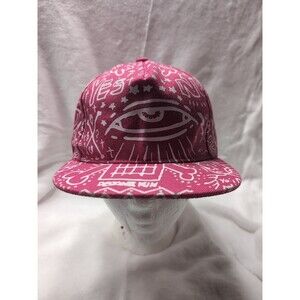Fashion Vintage Flat Bill  Hippie Eye Hip-hop Hat Pink Pop Art